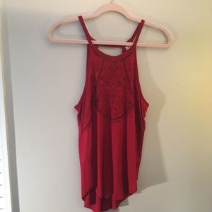Red tank top